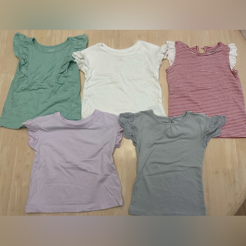 Toddler Bundle of Flutter Sleeve Tops in 2T